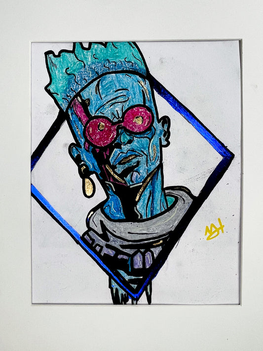 Mr.Freeze -embellished print