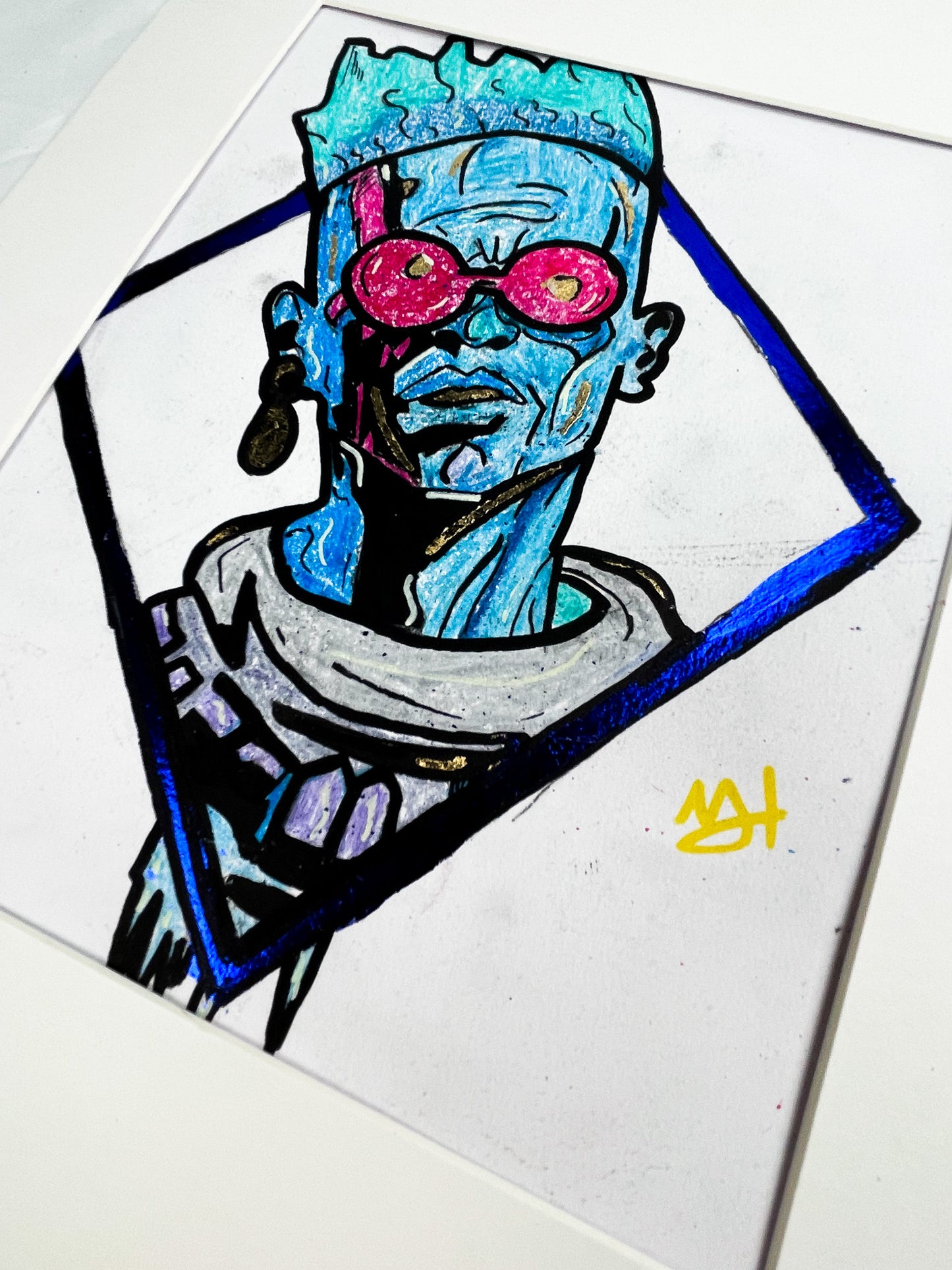 Mr.Freeze -embellished print